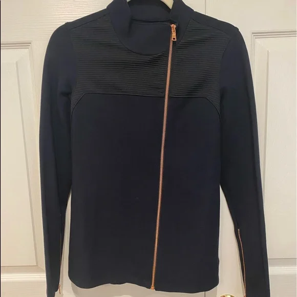 Women’s zip up jacket rose gold/black - Picture 1 of 4